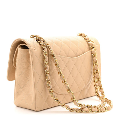Chanel Caviar Quilted Medium Double Flap Beige Clair 3 of 11