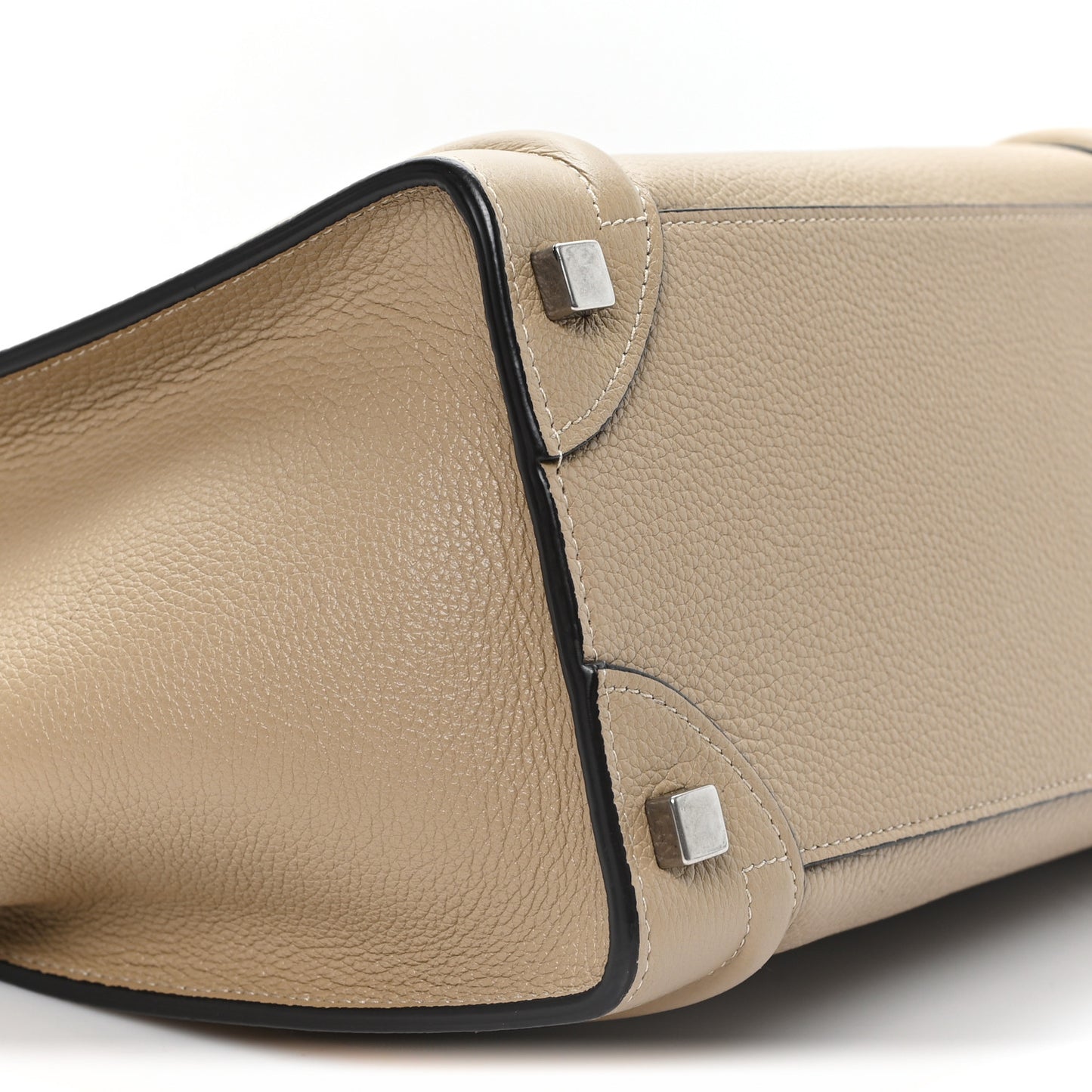 Drummed Calfskin Micro Luggage Dune