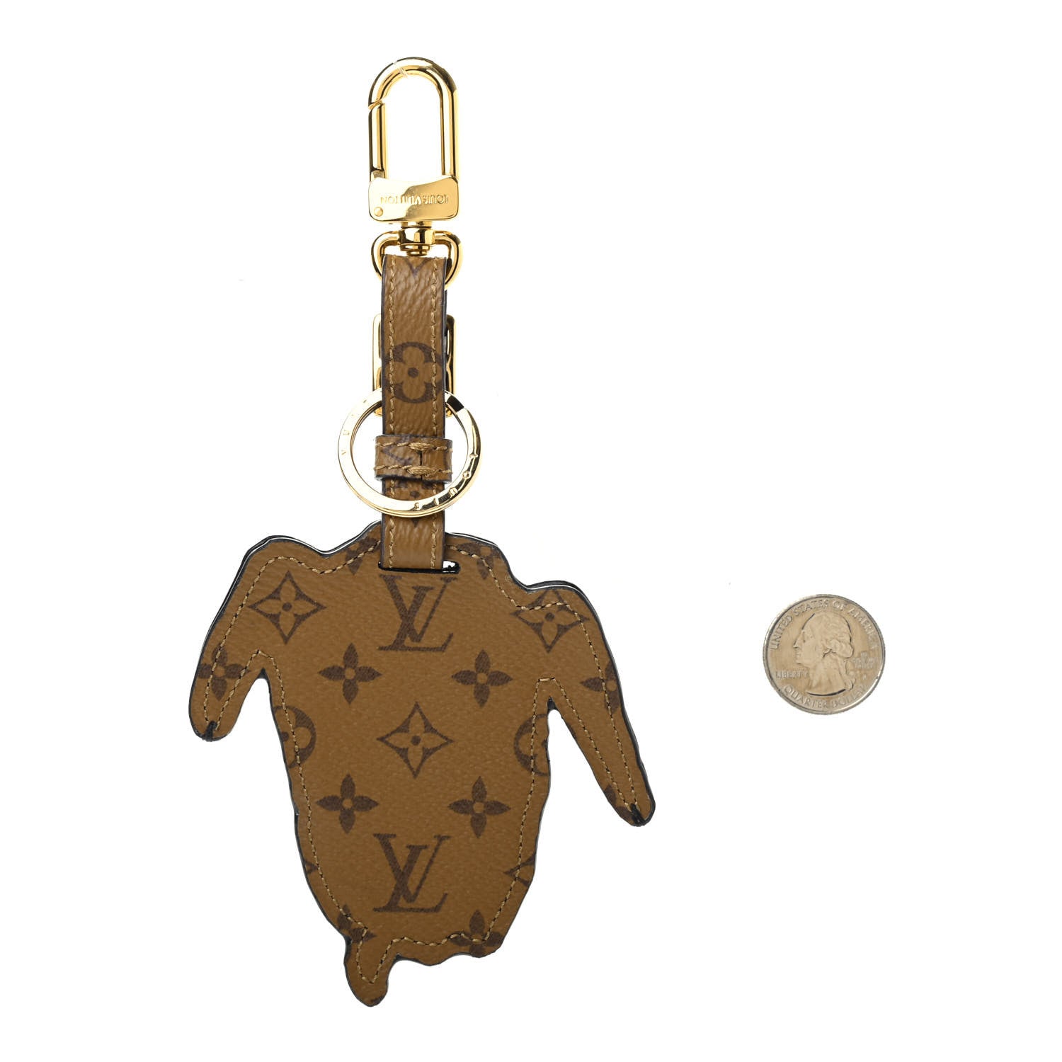 Louis Vuitton Epi Reverse Monogram Catogram Bag Charm Key Holder Gris 2 of 4