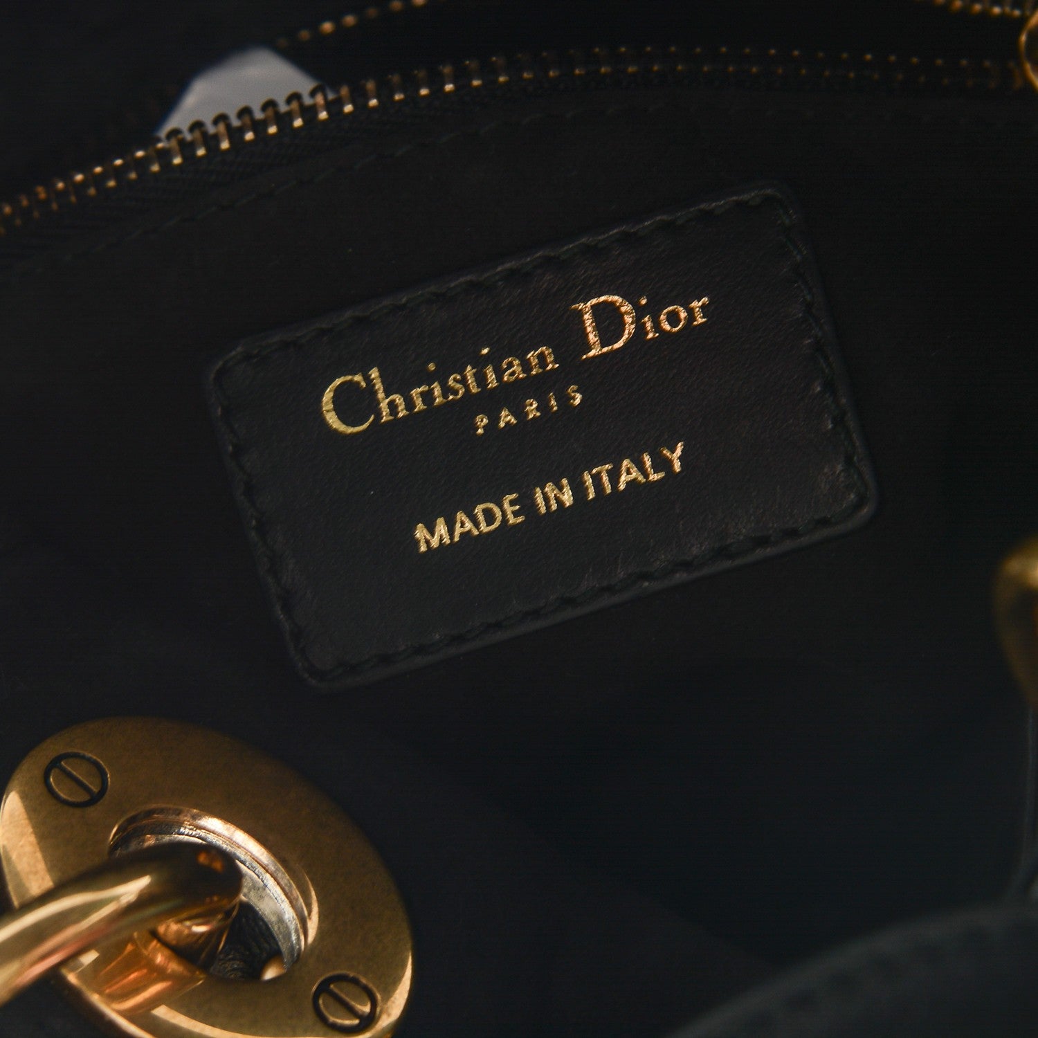 Christian Dior Lambskin Studded Mini Supple Lady Dior Black 6 of 6