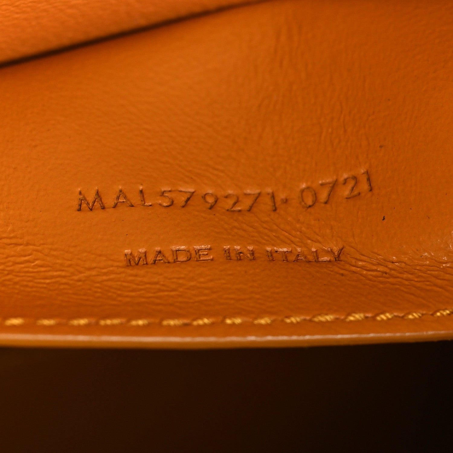 Saint Laurent Smooth Calfskin Manhattan Baguette Cheddar 6 of 9