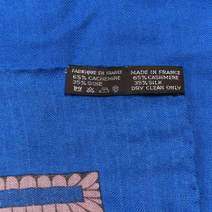 Hermes Cashmere Silk La Danse Du Cheval Marwari Shawl 140 4 of 4
