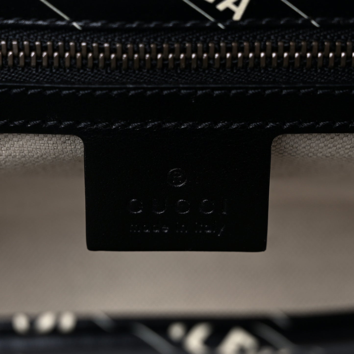 X BALENCIAGA Calfskin Matelasse Logo Print Small GG Marmont Shoulder Bag Black