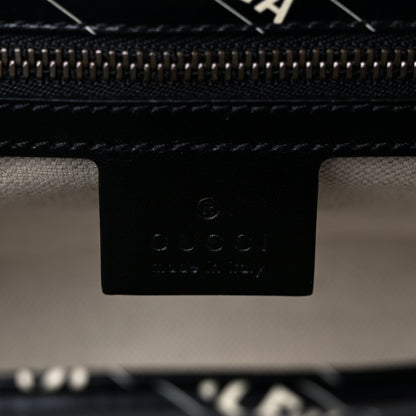 Gucci X BALENCIAGA Calfskin Matelasse Logo Print Small GG Marmont Shoulder Bag Black 6 of 9