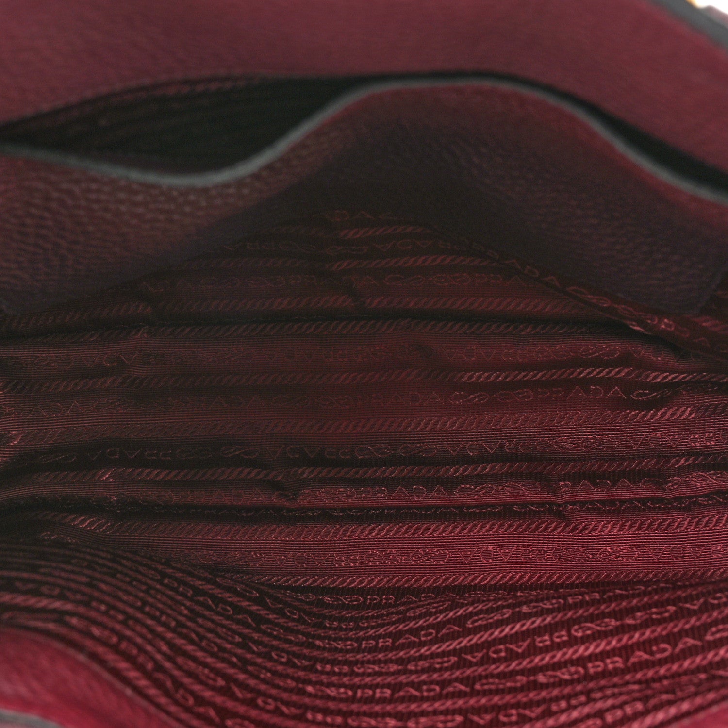 Prada Vitello Daino Top Handle Bag Granato 5 of 11