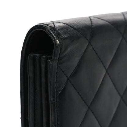 Chanel Calfskin Quilted Cambon Gusset Flap Wallet Black 9 of 9