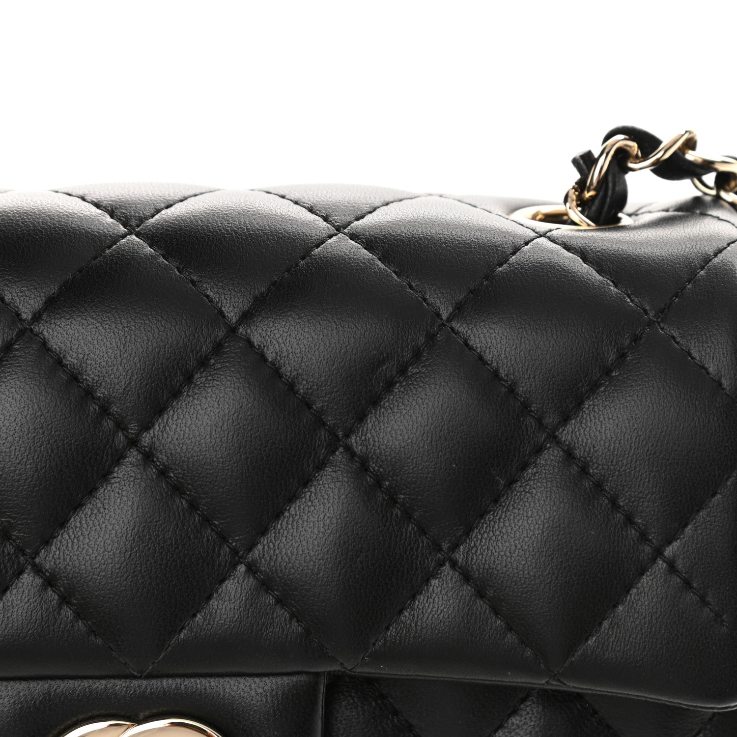 Chanel Lambskin Quilted Mini Rectangular Flap Black 12 of 16
