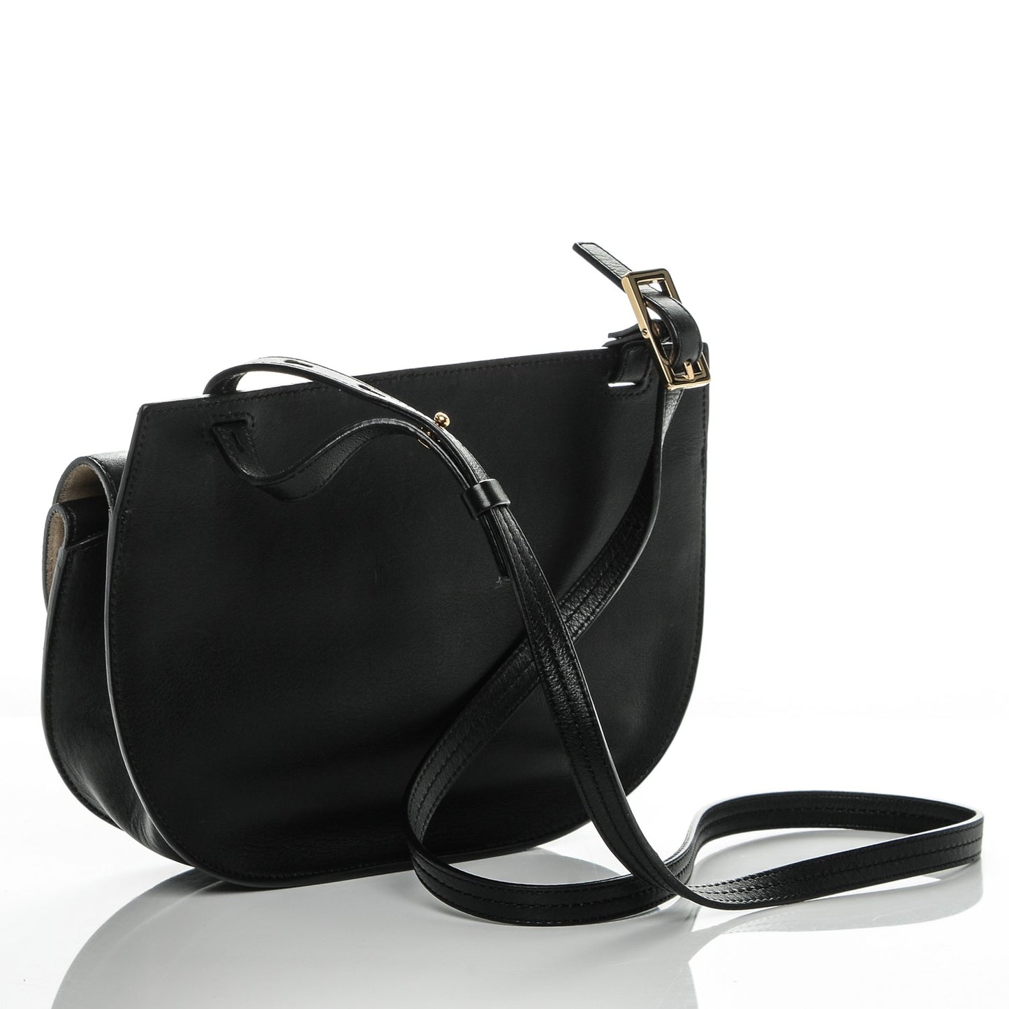 Calfskin Mini Georgia Crossbody Bag Black