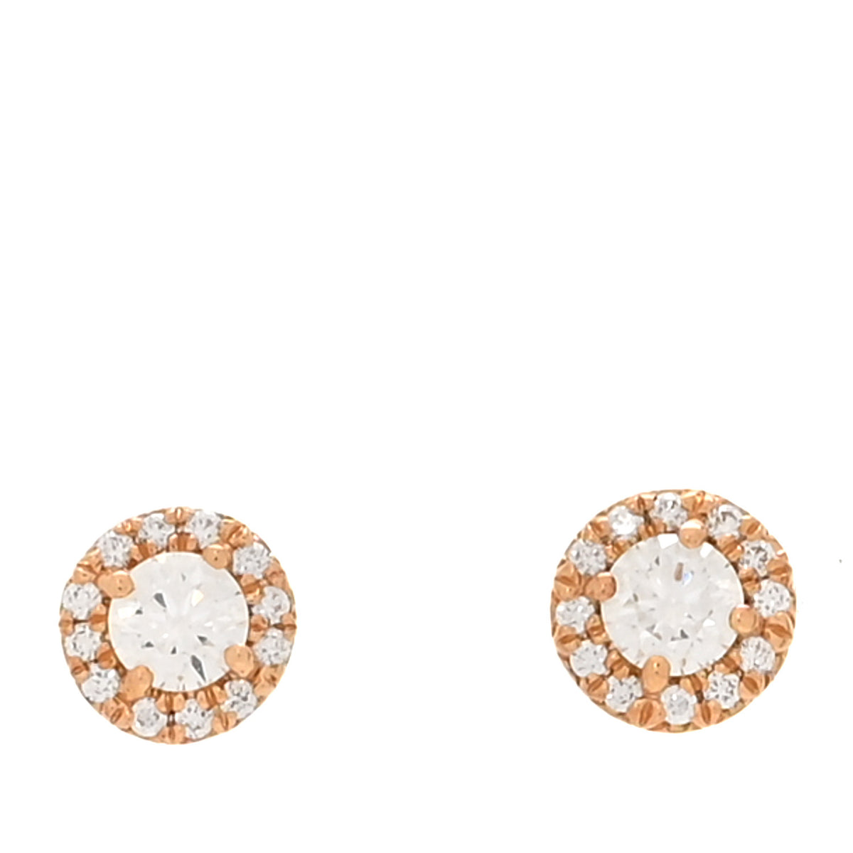Tiffany Rose Gold Diamond .17ctw Mini Soleste Earrings 1 of 5