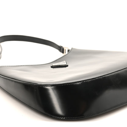 Prada Spazzolato Cleo Shoulder Bag Black 8 of 9