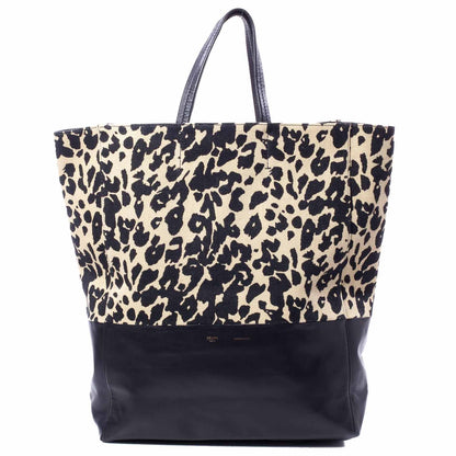 Celine Lambskin Jute Leopard Bi-Cabas 1 of 10