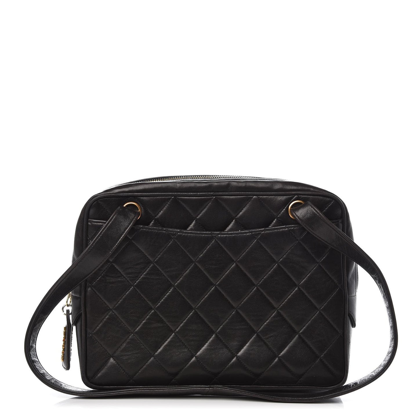 Lambskin Quilted Camera Case Black