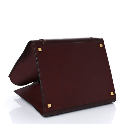 Celine Supple Calfskin Medium Phantom Luggage Burgundy 4 of 9