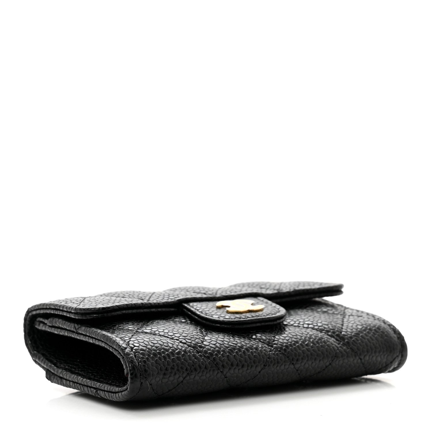 Chanel Caviar Quilted Flap Card Holder Wallet Black 4 of 8