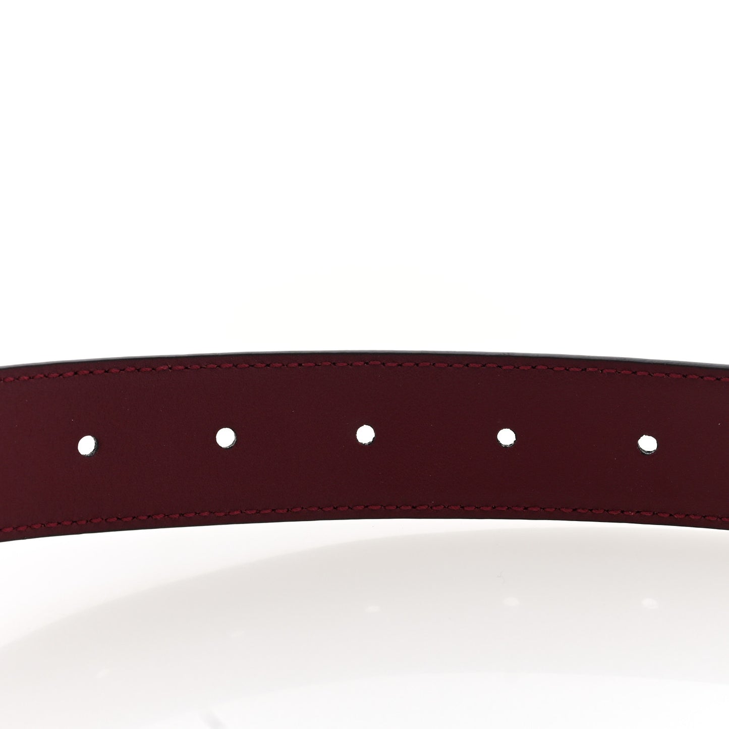Calfskin Baguette Crystal Double G 30mm Belt 75 30 Burgundy