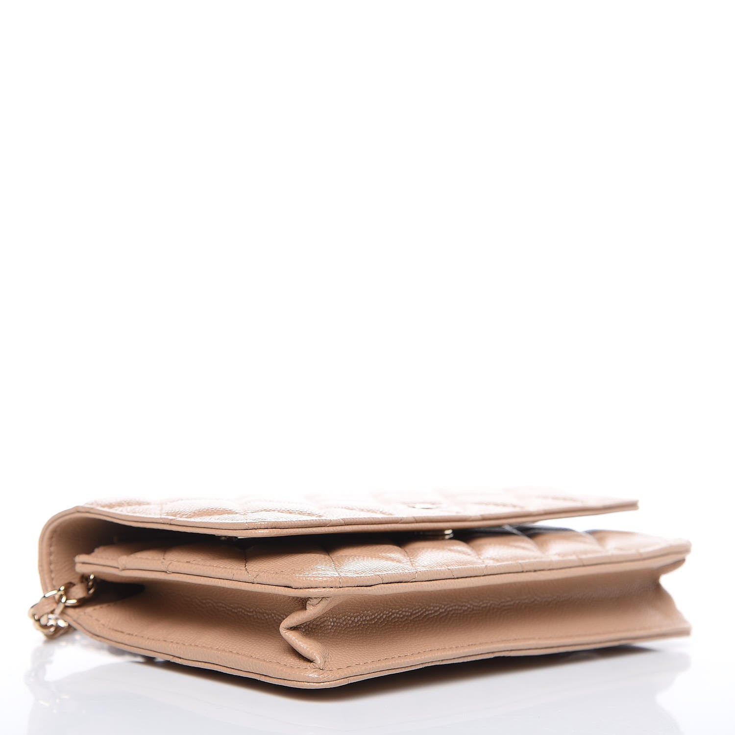 Chanel Caviar Quilted Wallet On Chain WOC Beige 4 of 11