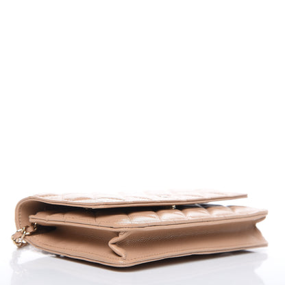 Chanel Caviar Quilted Wallet On Chain WOC Beige 4 of 11
