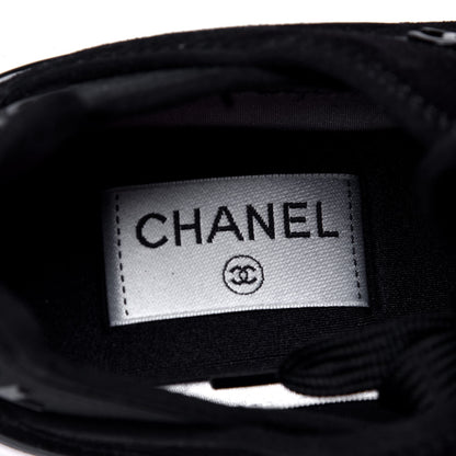 Chanel Velvet Calfskin Mixed Fibers CC Sneakers 37 Black 6 of 6