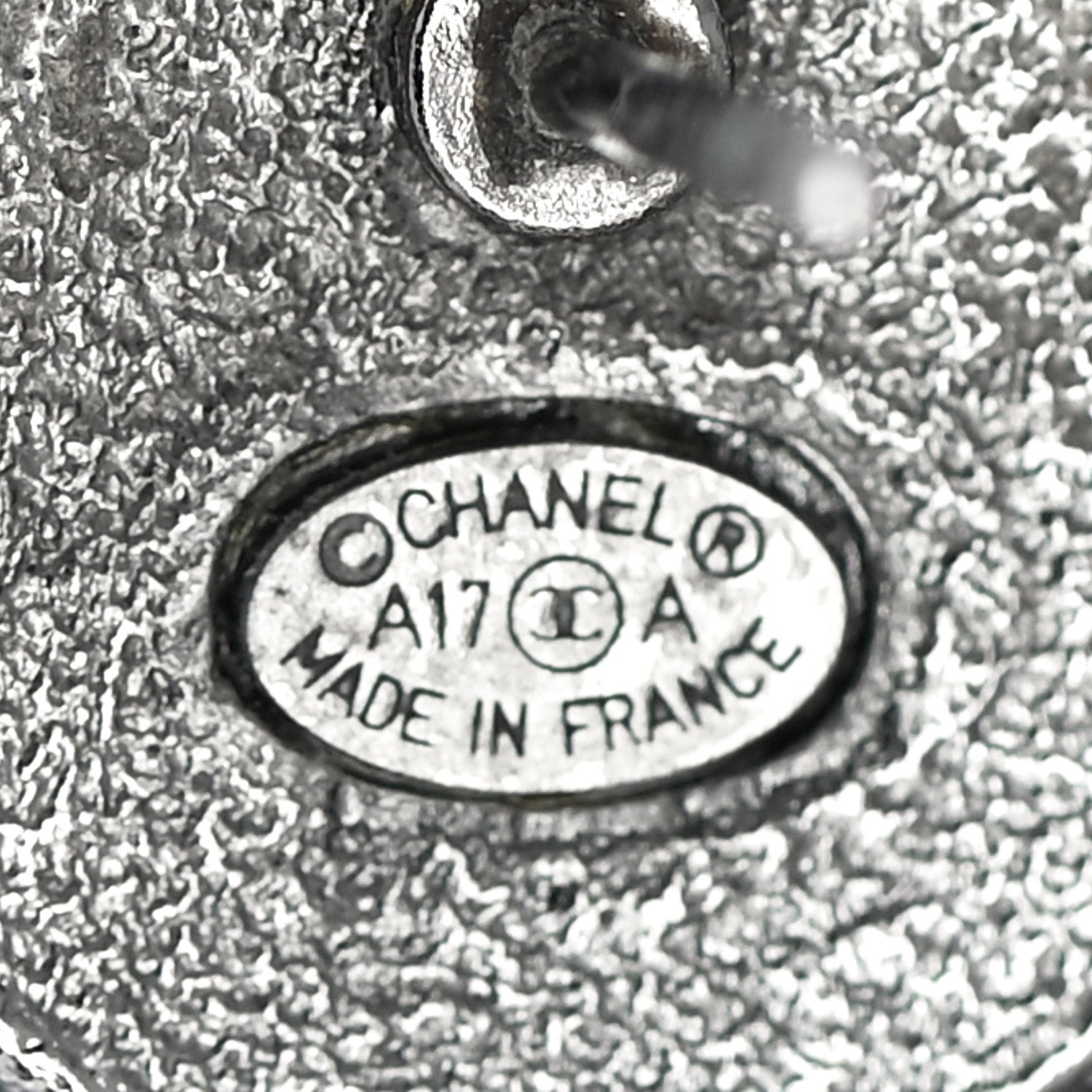 Chanel Ruthenium Beaded CC Drop Earrings Dark Grey 4 of 5