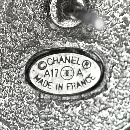 Chanel Ruthenium Beaded CC Drop Earrings Dark Grey 4 of 5