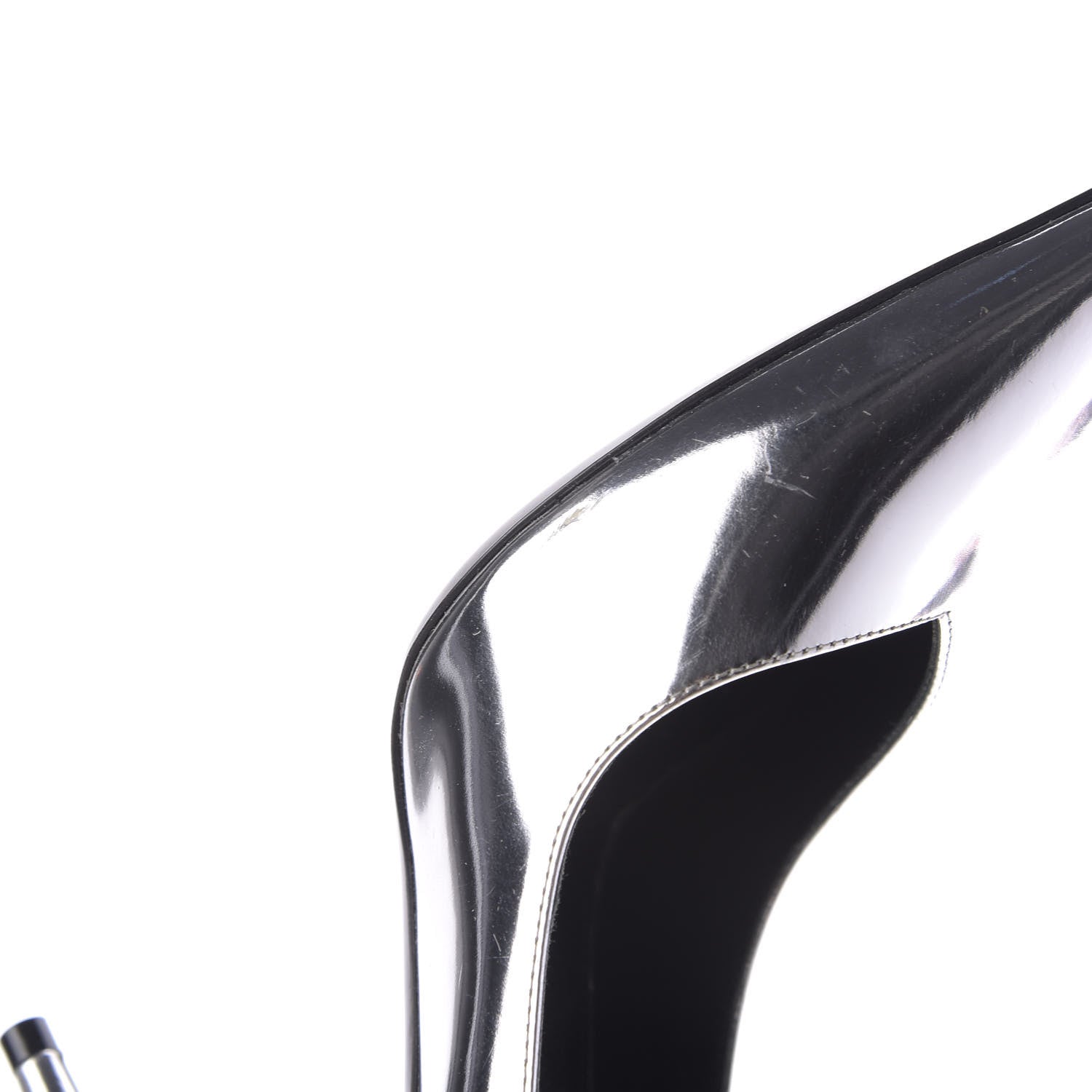 Saint Laurent Calfskin Kiki 100 Pumps 37 Silver 11 of 13