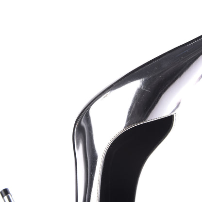 Saint Laurent Calfskin Kiki 100 Pumps 37 Silver 11 of 13