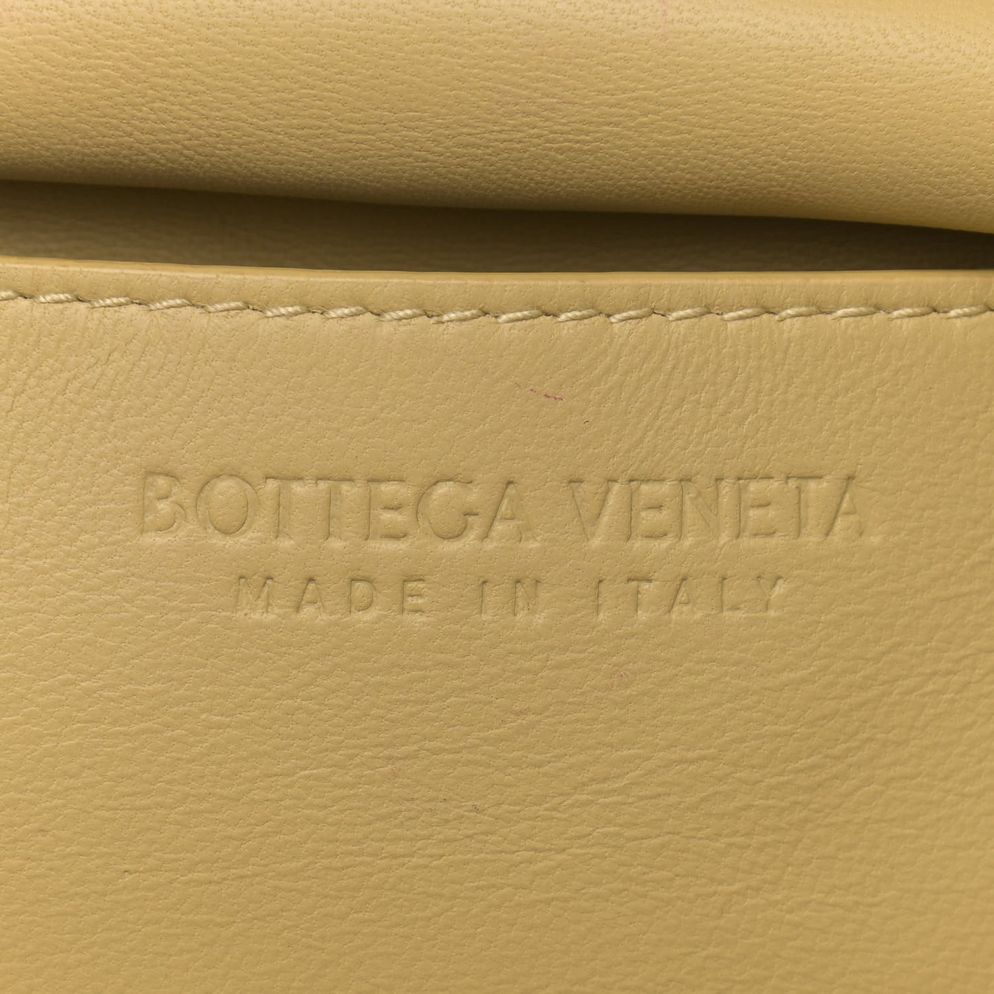 Wool Knit Lambskin Tip Shoulder Bag Cane Sugar