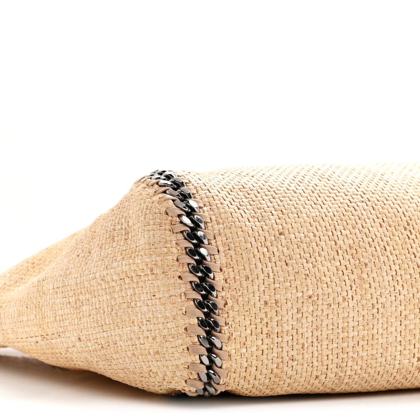 Woven Raffia Falabella Tote Bag Natural
