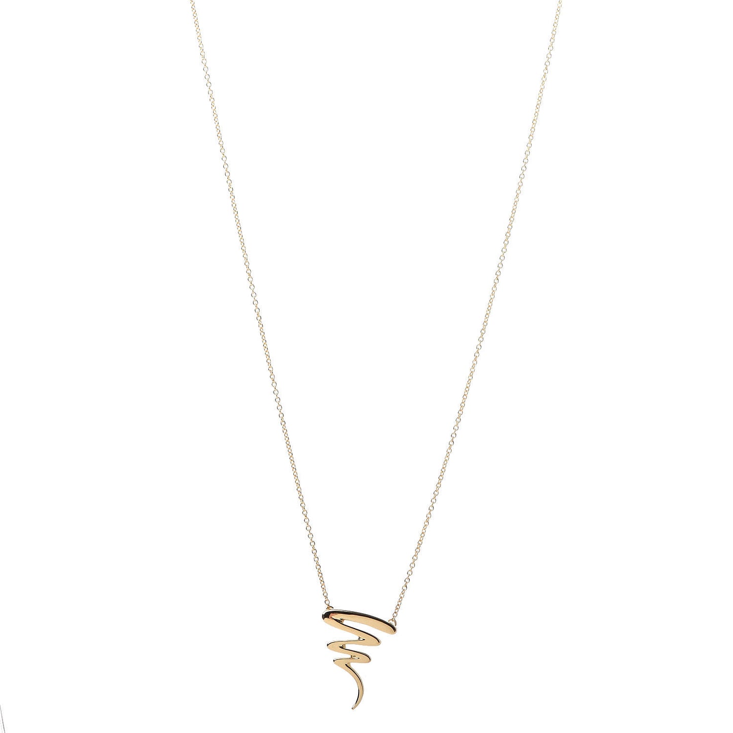 18K Yellow Gold Paloma Picasso Scribble Pendant Necklace