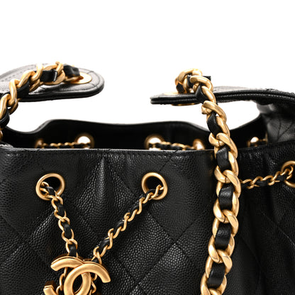 Chanel Caviar Quilted Small Chanel 25 Handbag Black 13 of 17