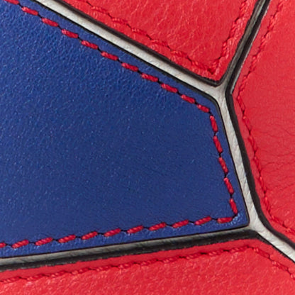 Loewe Calfskin Small Puzzle Bag Red Blue 8 of 10