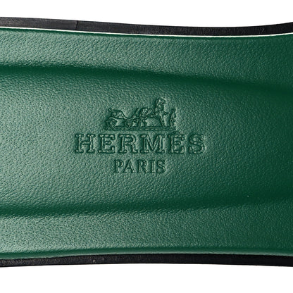 Hermes Epsom Oran Sandals 35.5 Vert Emeraude 8 of 9