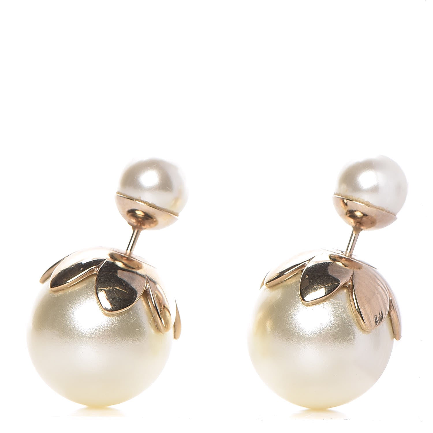 Christian Dior Pearl Mise En Dior Tribal Earrings Gold 1 of 4