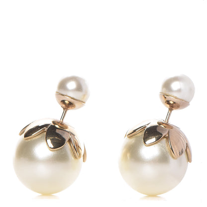 Christian Dior Pearl Mise En Dior Tribal Earrings Gold 1 of 4