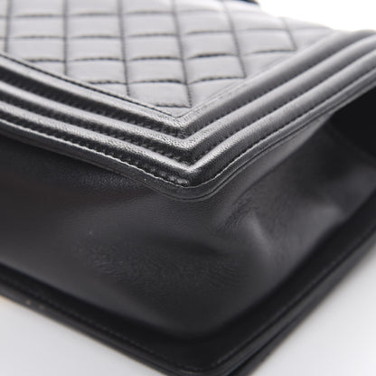 Chanel Lambskin Quilted Medium Boy Flap Black 10 of 16