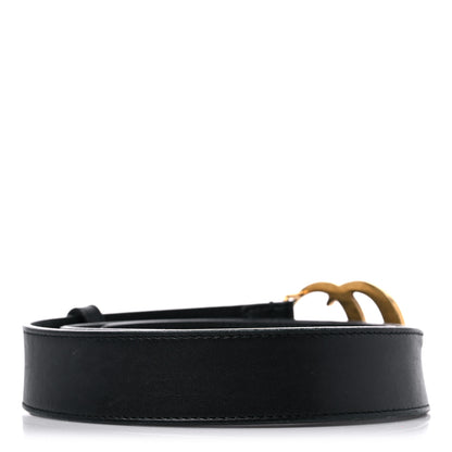 Gucci Calfskin Double G 30mm Belt 80 32 Black 2 of 6