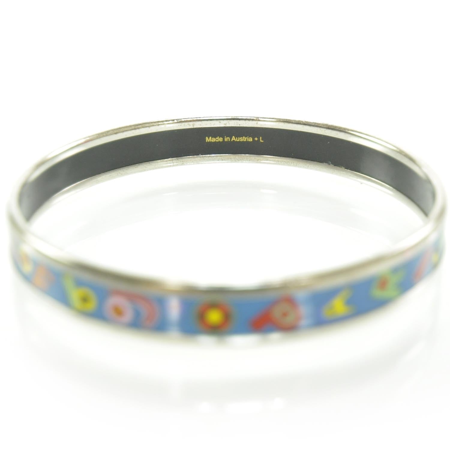 Hermes Enamel Narrow Tohu Bohu Bracelet Bleu 4 of 5