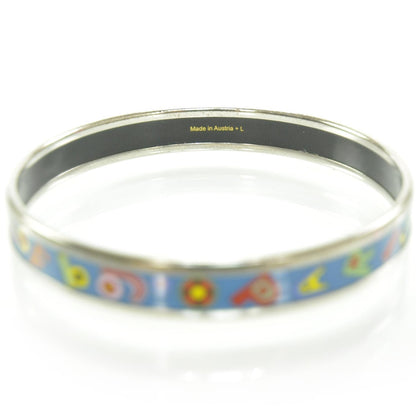 Hermes Enamel Narrow Tohu Bohu Bracelet Bleu 4 of 5