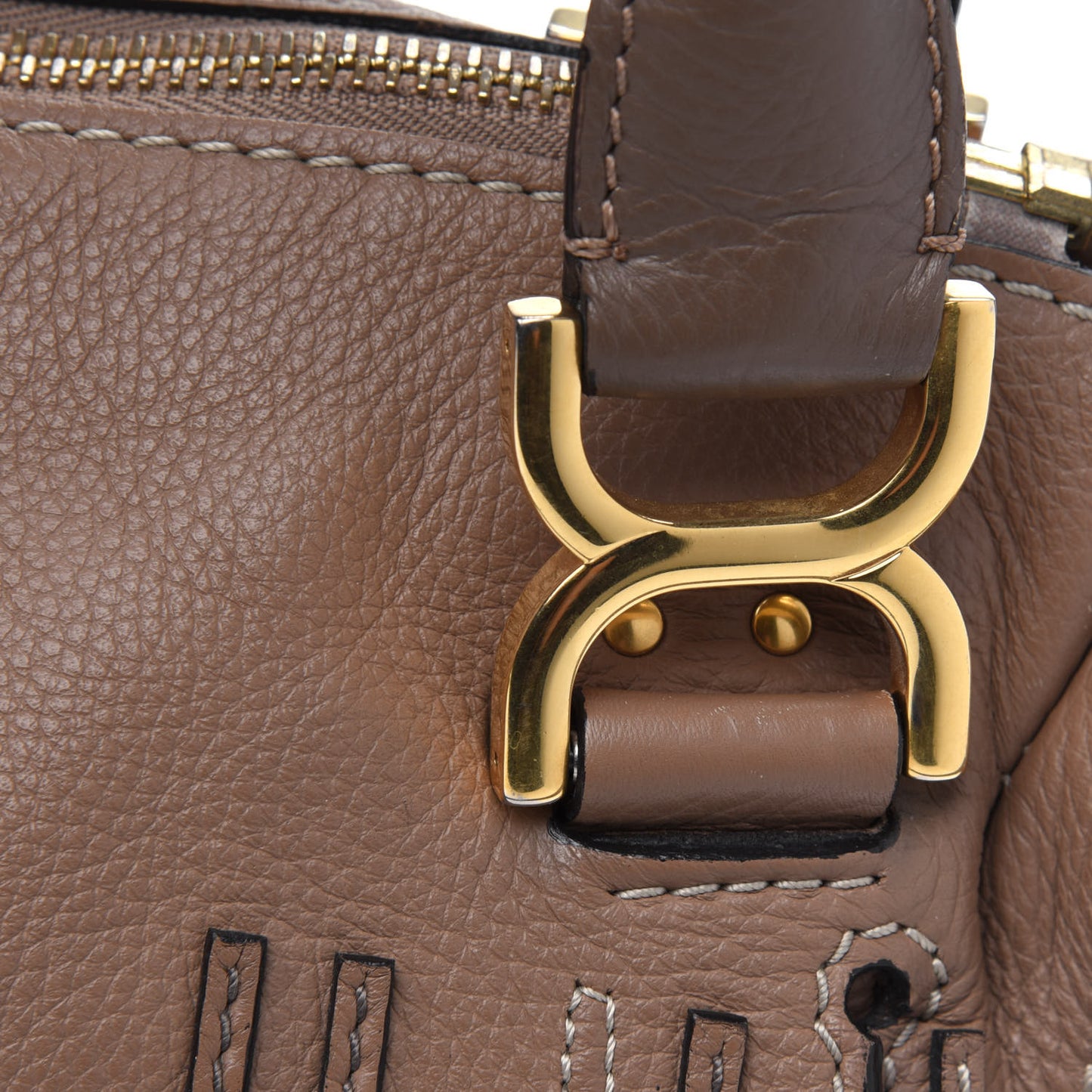 Calfskin Medium Marcie Satchel Nut