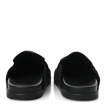 Hermes Suede Calfskin Go Mules 39 Black 6 of 11