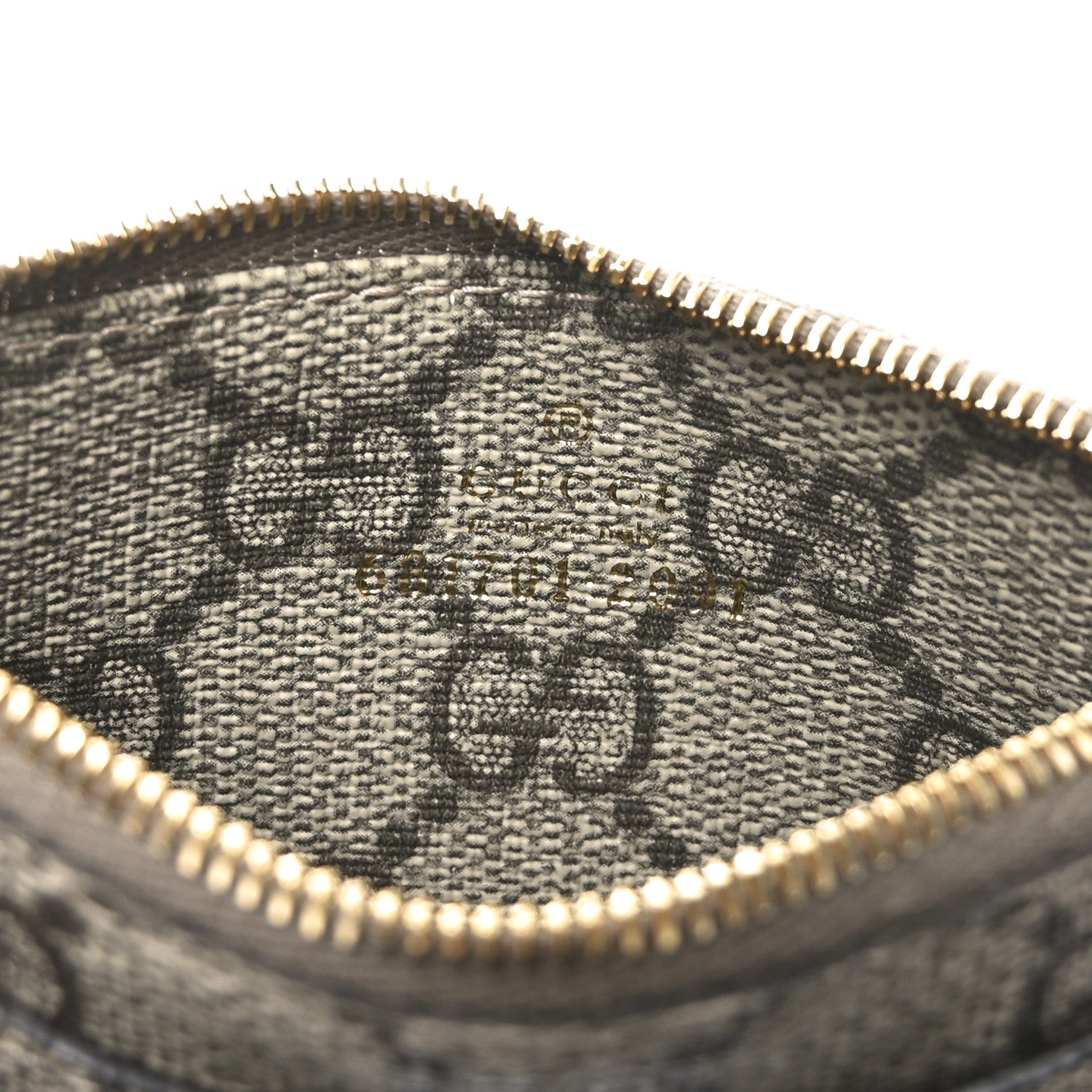 Gucci X BALENCIAGA GG Supreme Monogram Zip Card Case Beige Ebony