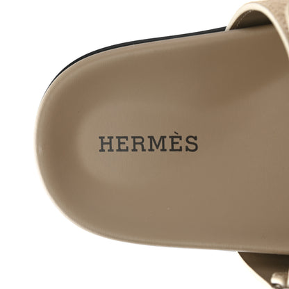 Hermes Suede Goatskin Chaine d'Ancre Womens Chypre Sandals 35.5 Beige Sable 7 of 9