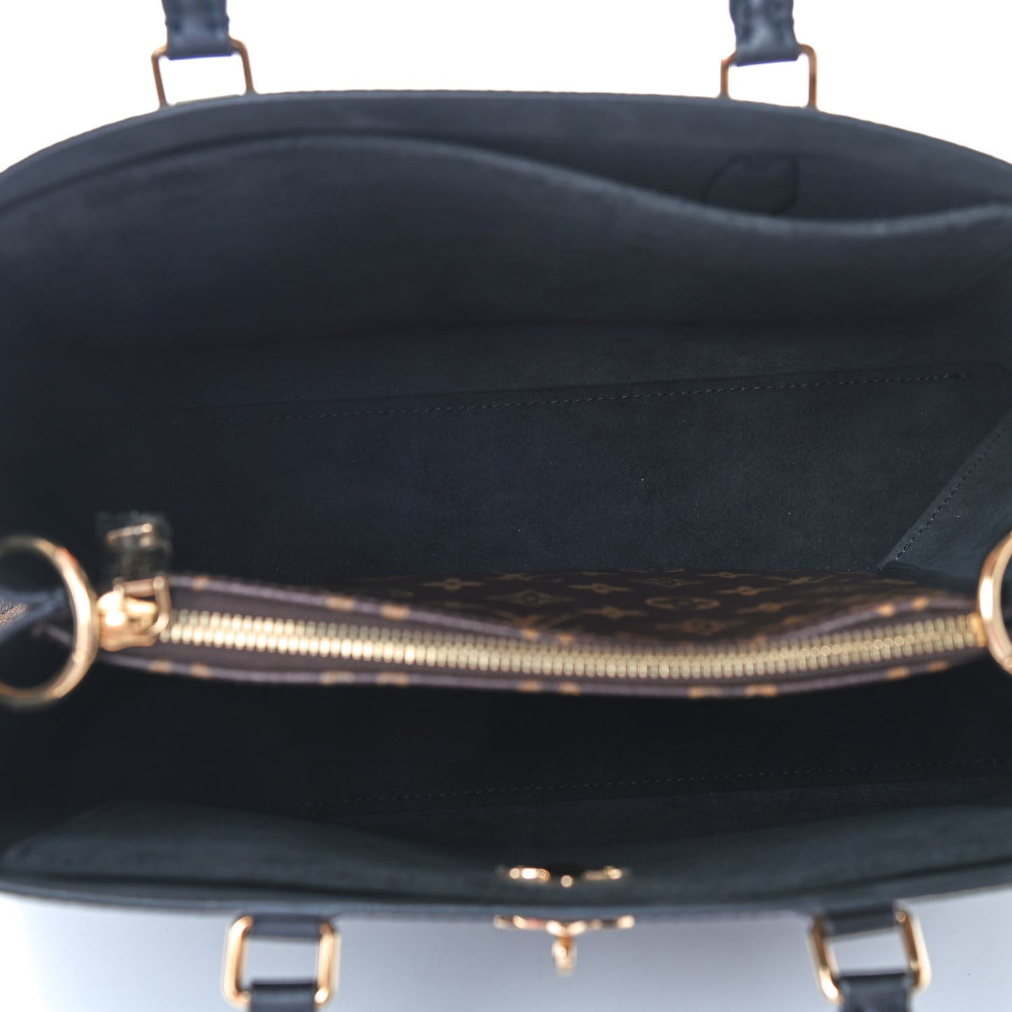 Monogram Flower Tote Black