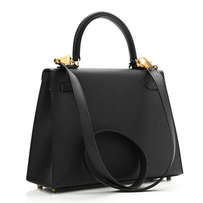 Hermes Epsom Kelly Sellier 25 Black 3 of 12