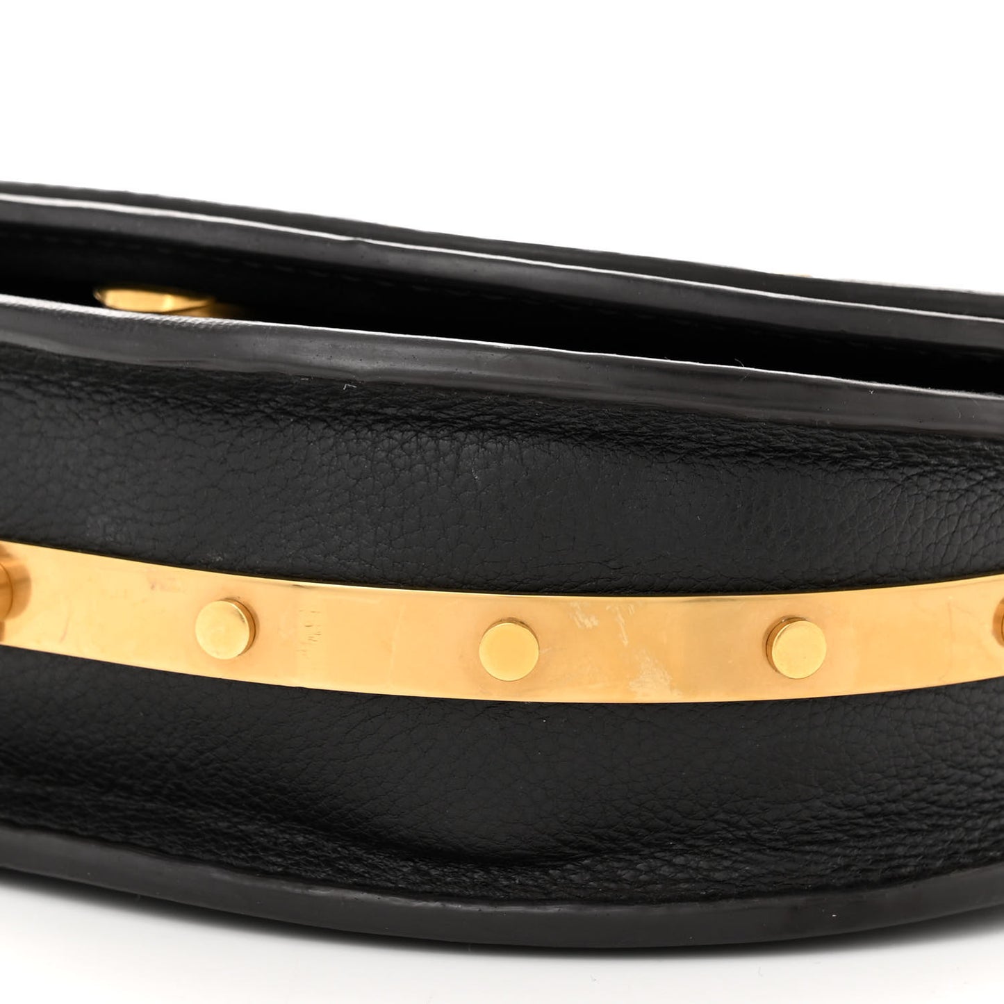 Calfskin Small Nile Bracelet Minaudiere Bag Black