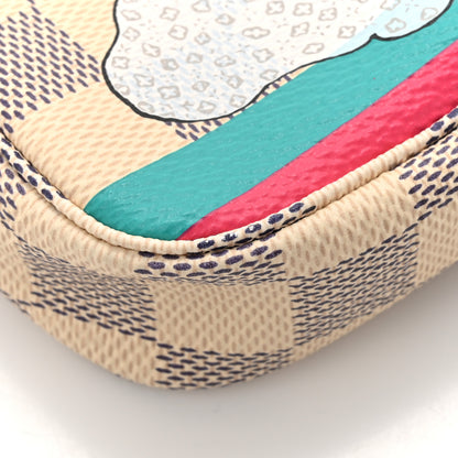 Louis Vuitton Damier Azur 2015 Christmas Animation Mini Pochette Accessories 10 of 12