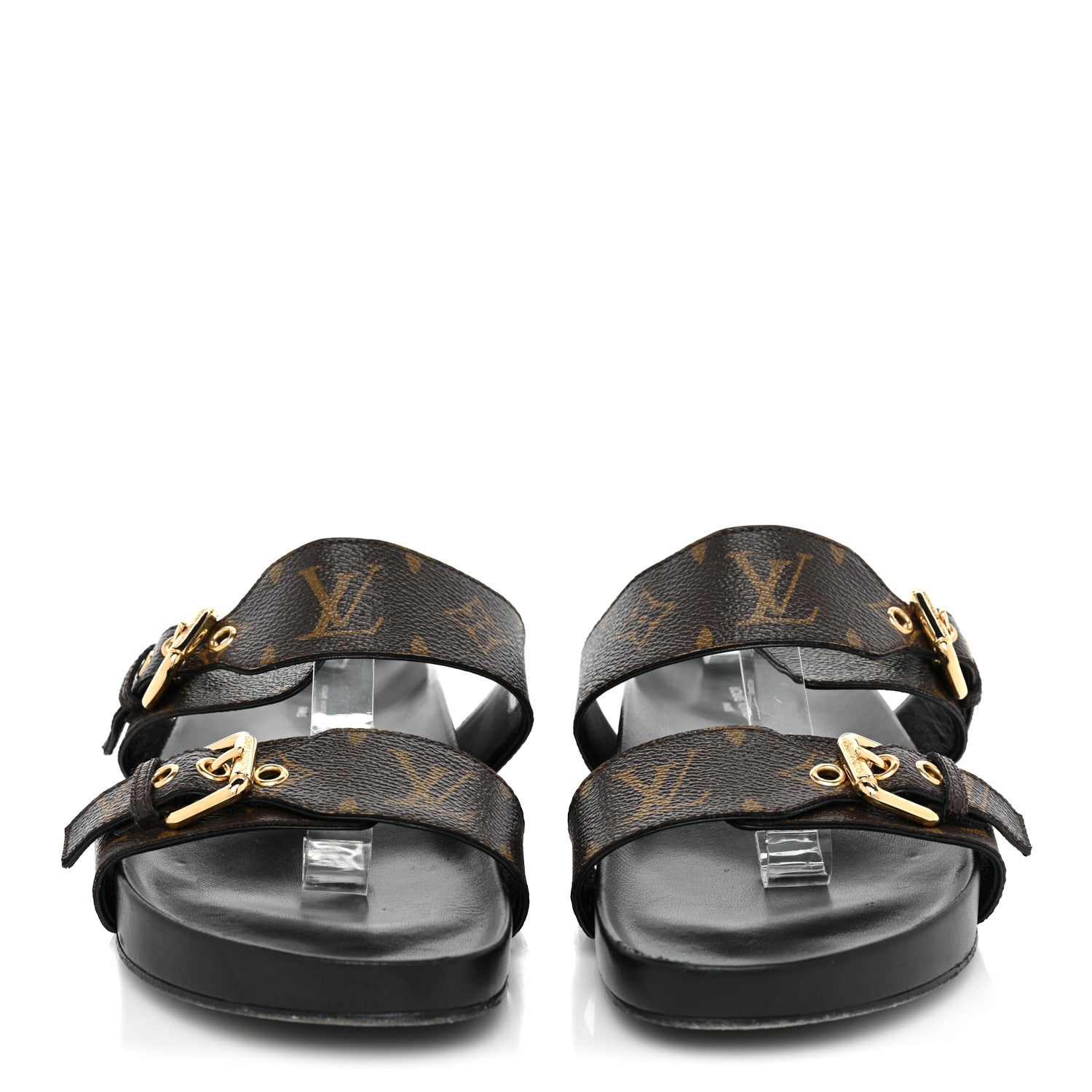 Louis Vuitton Patent Monogram Bom Dia Flat Mule Sandals 40 Black 2 of 11