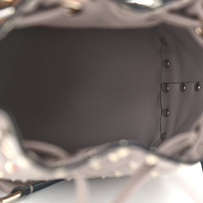 Valentino Garavani Lambskin Mini Rockstud Spike Bucket Bag Poudre 5 of 8