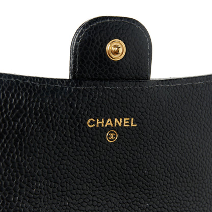 Chanel Caviar Quilted Large Gusset Flap Wallet Black 6 of 10