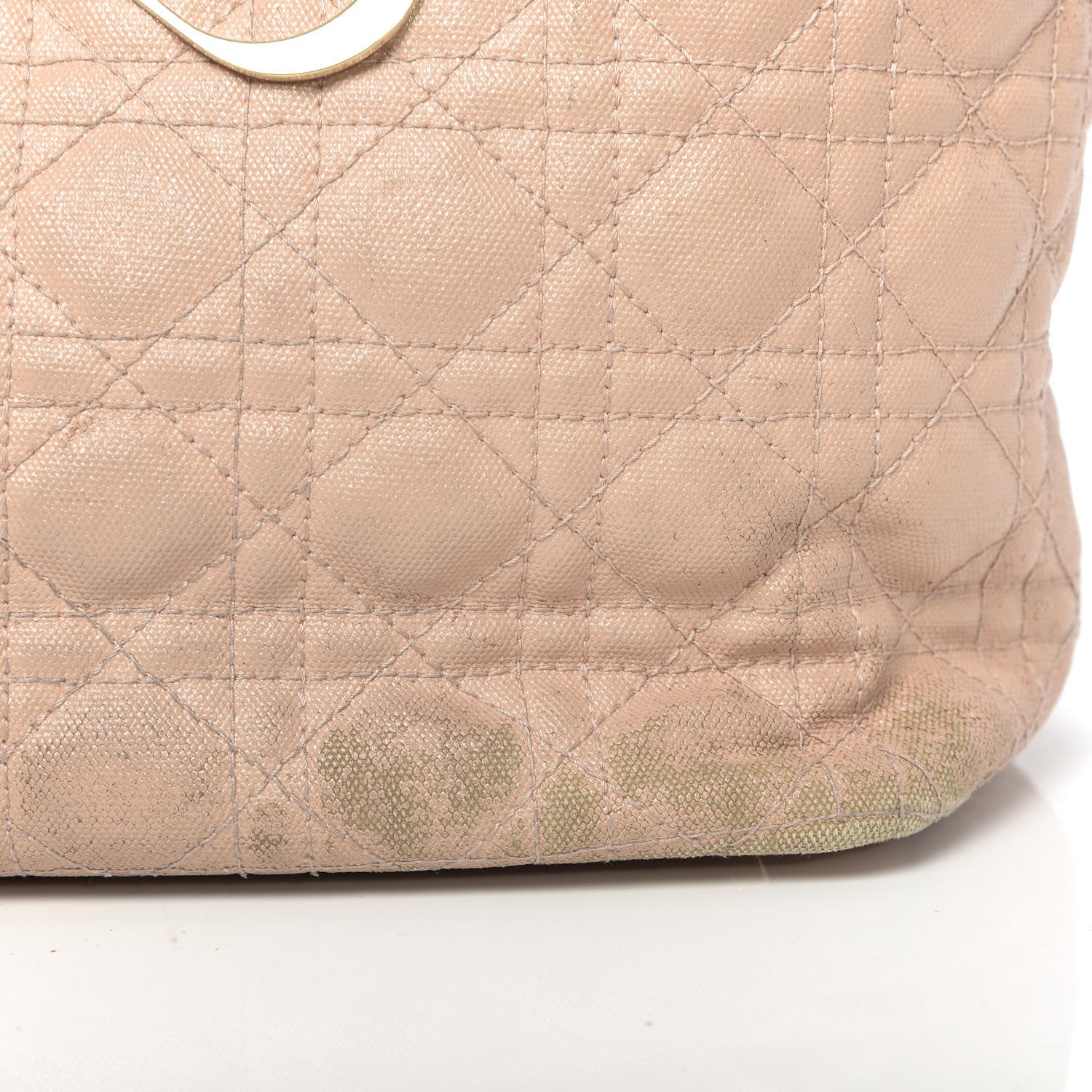 Christian Dior Coated Canvas Cannage Small Panarea Tote Beige 25 of 29
